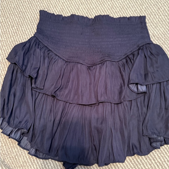 Black Ruffled Mini Skirt - Picture 2 of 3